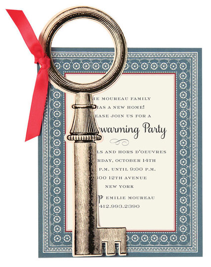 Skeleton Key Die-cut Invitations